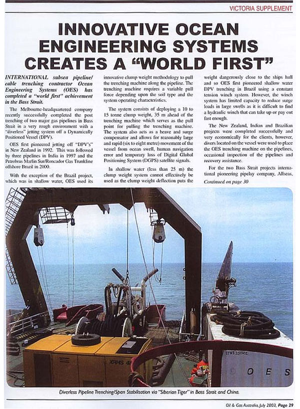 July 2003 Media Release