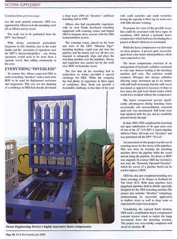 July 2003 Media Release